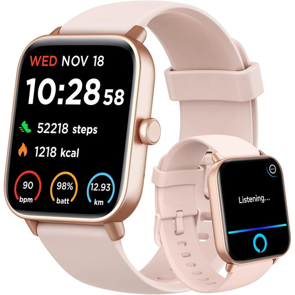 Smart Watch for Men Women (Answer/Make Call), Alexa Built-in, 1.8" Touch Screen Fitness Watch with SpO2 Sleep Monitor, 100 Sport, IP68 Waterproof Step Counter Smartwatch for iOS Android