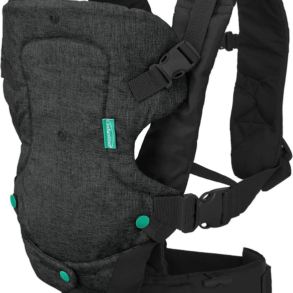 Infantino Flip 4-in-1 Carrier - Ergonomic, Convertible, face-in and face-Out, Front and Back Carry for Newborns and Older Babies 8-32 lbs