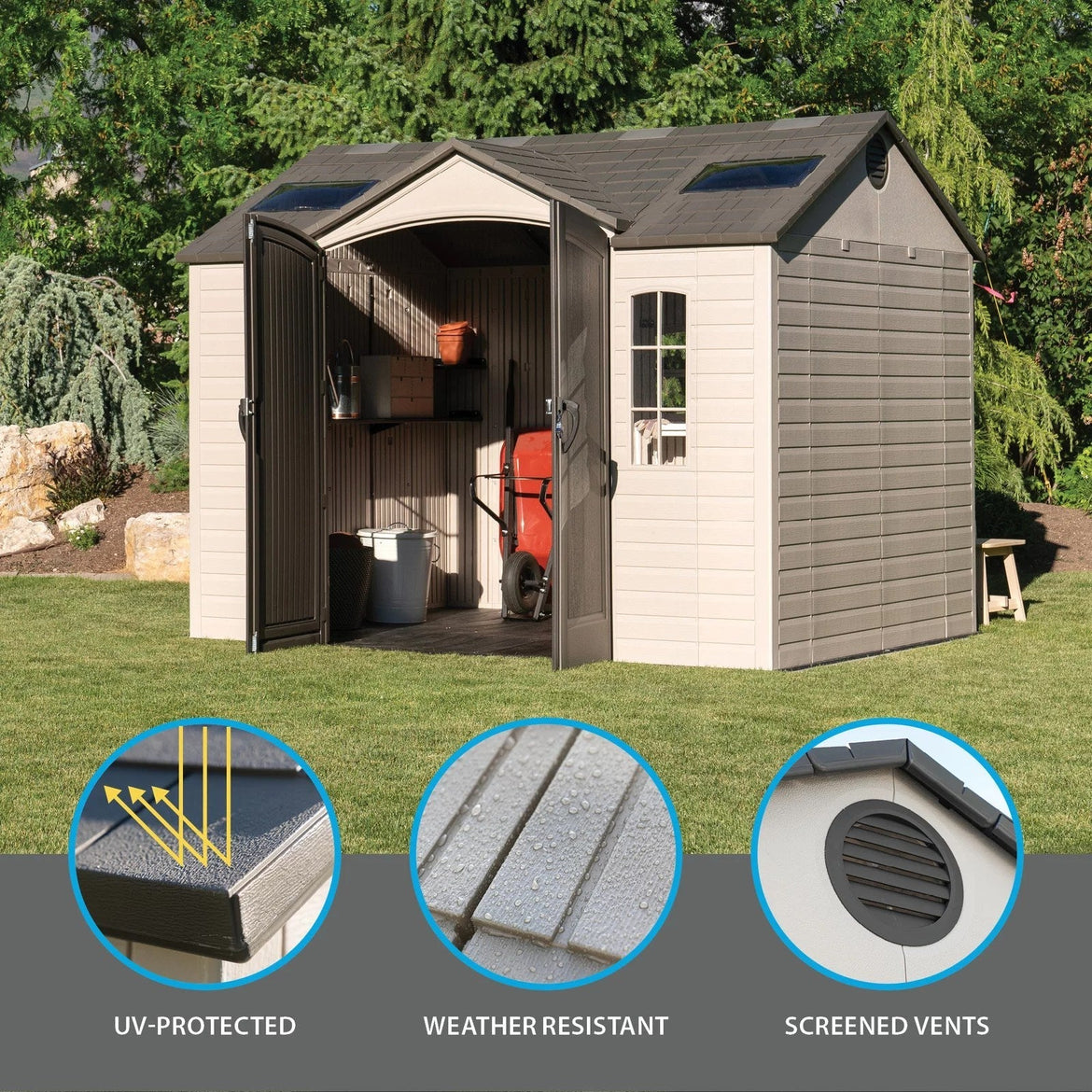 LIFETIME 10 FT. X 8 FT. OUTDOOR STORAGE SHED INSTALLATION INCLUDED