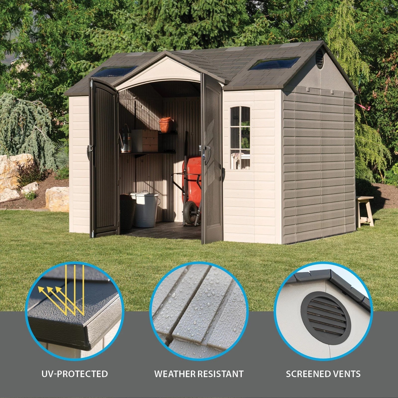 LIFETIME 10 FT. X 8 FT. OUTDOOR STORAGE SHED INSTALLATION INCLUDED
