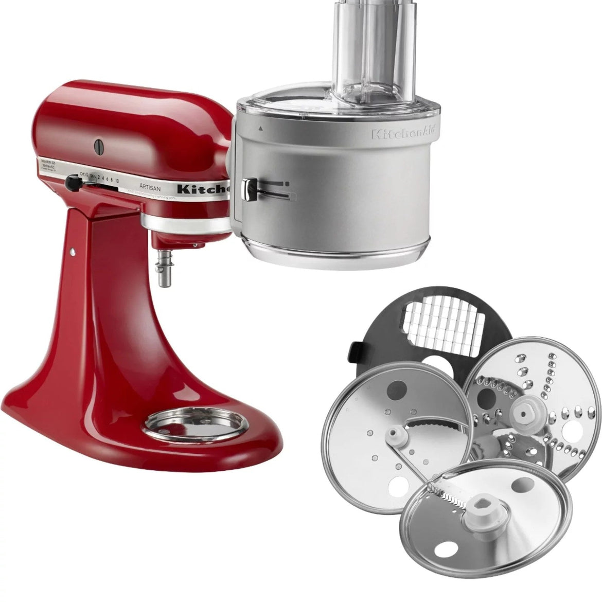 KitchenAid – KSM2FPA Food Processor Attachment Kit with Commercial Style Dicing – Silver