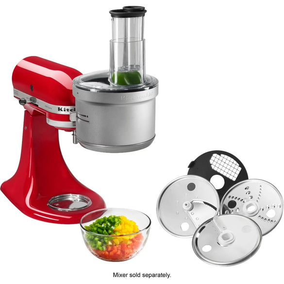 KitchenAid – KSM2FPA Food Processor Attachment Kit with Commercial Style Dicing – Silver