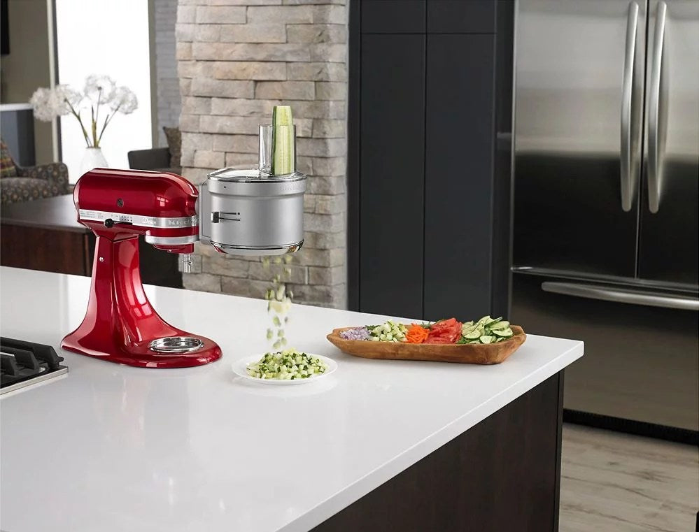 KitchenAid – KSM2FPA Food Processor Attachment Kit with Commercial Style Dicing – Silver