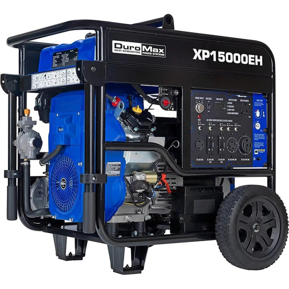 DuroMax XP15000E 15000-Watt 713cc V-Twin Gas Powered Electric Start Portable Generator