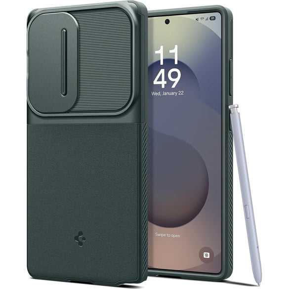 Spigen Optik Armor for Samsung Galaxy S25 ULTRA case cover with Camera Lens Protector (2025) - Black