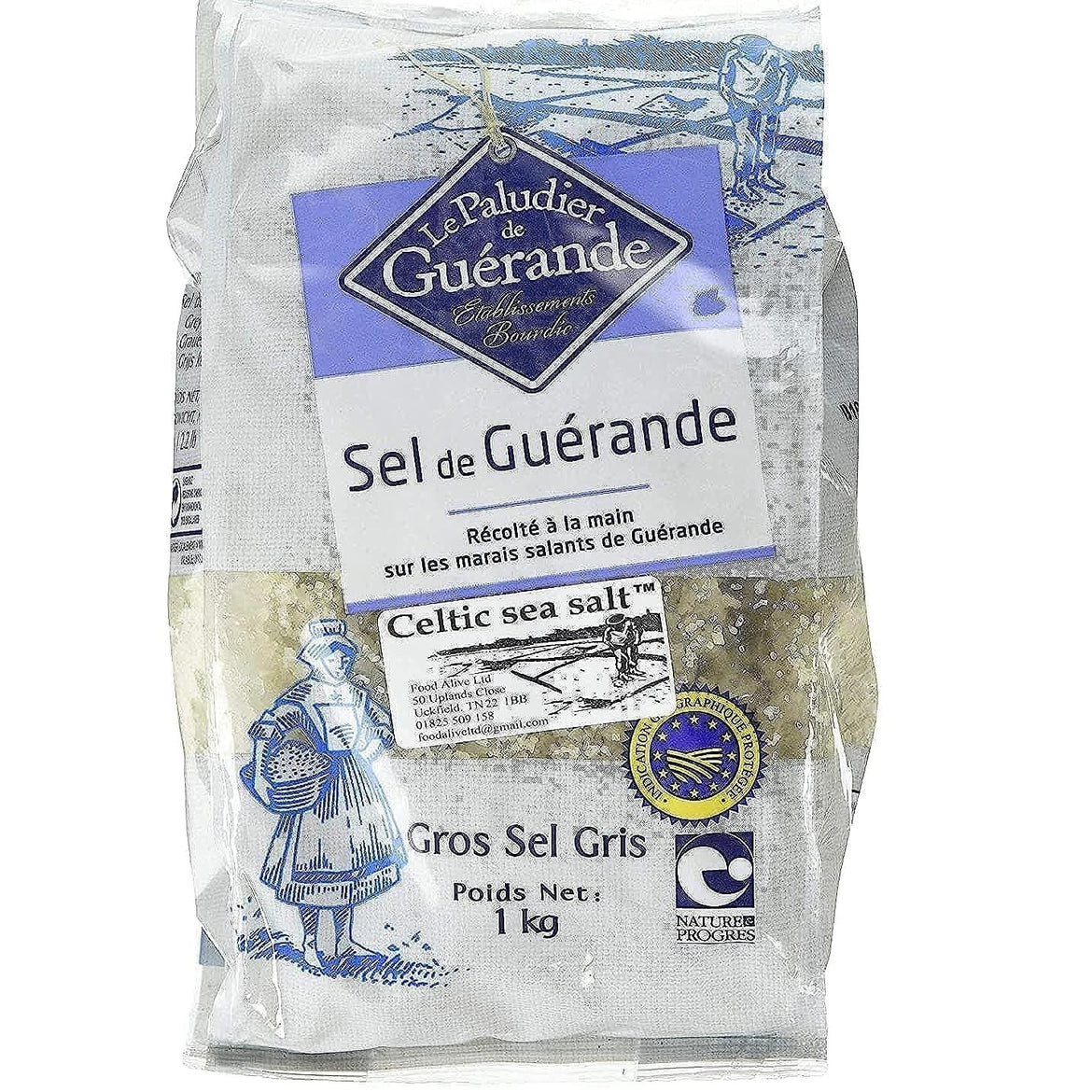 LE PALUDIER CELTIC GREY SEA SALT COARSE - GUERANDE GROS SEL GRIS 1KG