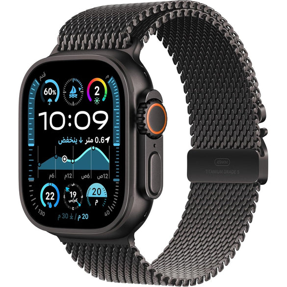 Apple Watch Ultra 2 GPS + Cellular 49mm Smartwatch, Sports Watch with Black Rugged Titanium Case and Dark Green Alpine Loop - M. Fitness Tracker, Precision GPS, Extra-Long Battery Life, Carbon Neutral