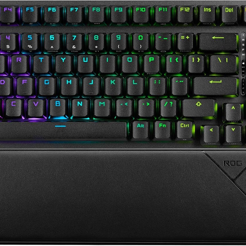 ASUS ROG Strix Scope II 96 Wireless Mechanical Gaming Keyboard – 96% Full-Size, Tri-Mode Connection, Bluetooth Compatible, Hot Swappable Pre-lubed ROG NX Snow Linear Switches, PBT Keycaps, RGB, PC