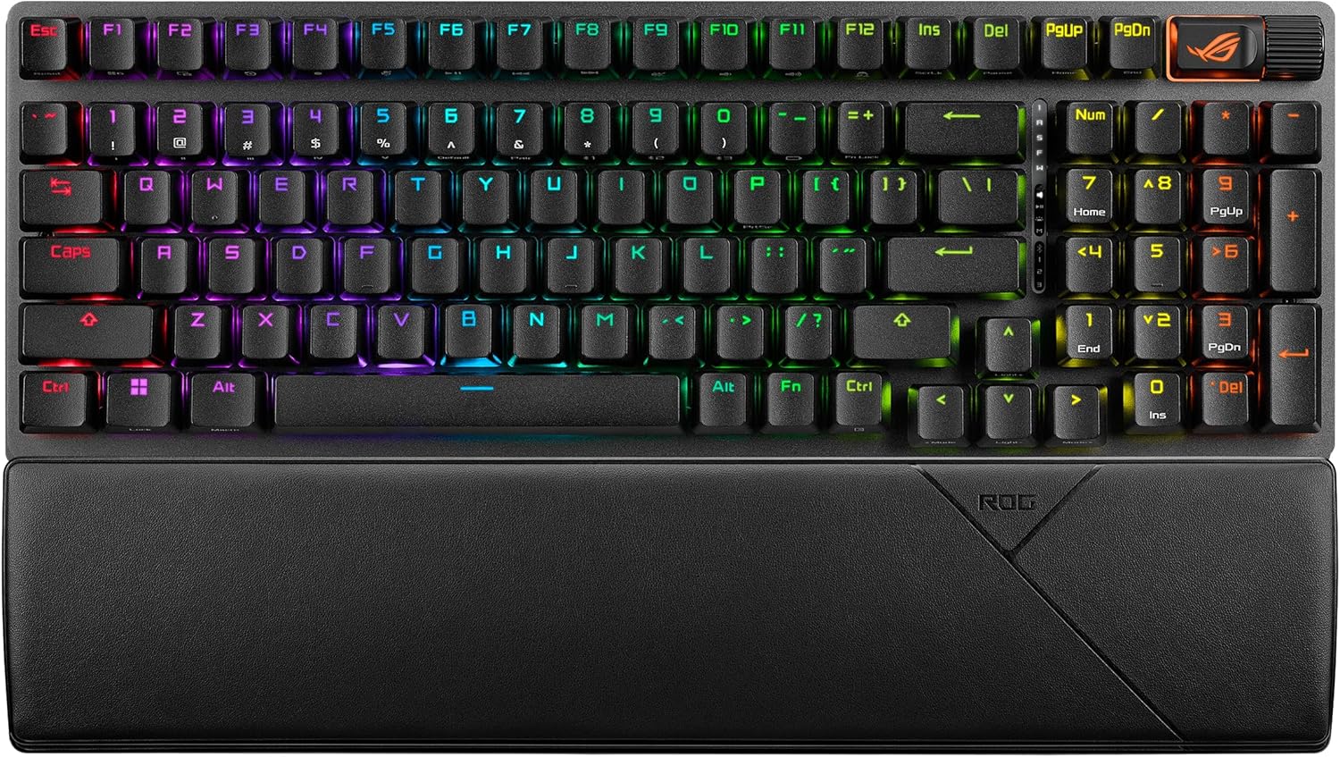 ASUS ROG Strix Scope II 96 Wireless Mechanical Gaming Keyboard – 96% Full-Size, Tri-Mode Connection, Bluetooth Compatible, Hot Swappable Pre-lubed ROG NX Snow Linear Switches, PBT Keycaps, RGB, PC