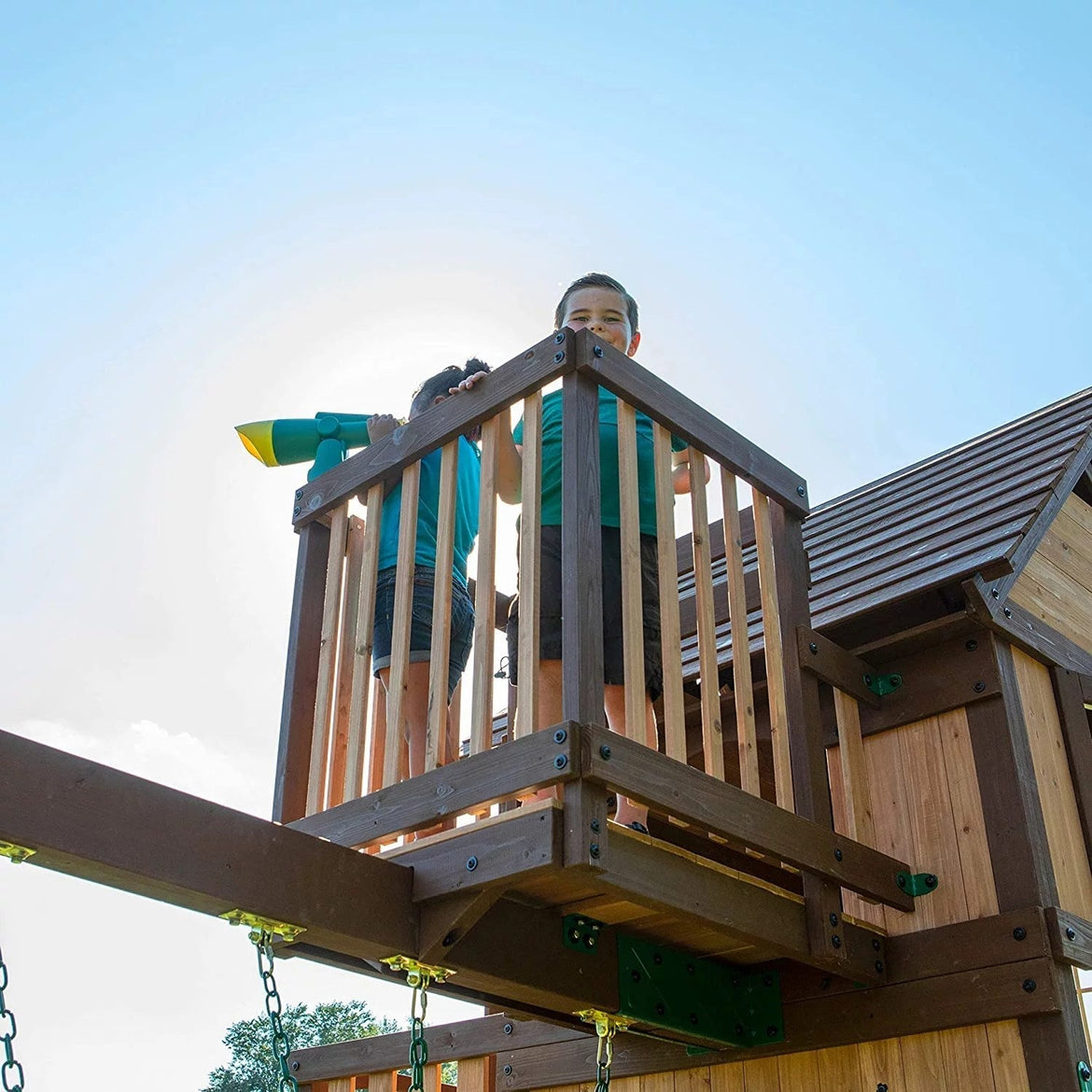 Backyard Discovery Skyfort III Cedar Swing Set w/ Tube Slide – DIY