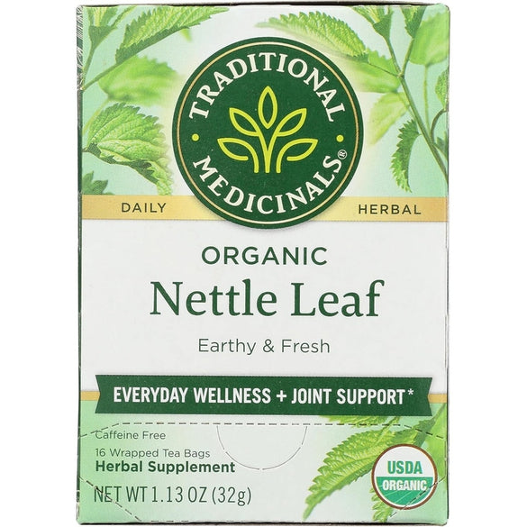Traditional Medicinals Organic Nettle Leaf Herbal Tea to Support Joint Health and Overall Wellness (16 Tea Bags)