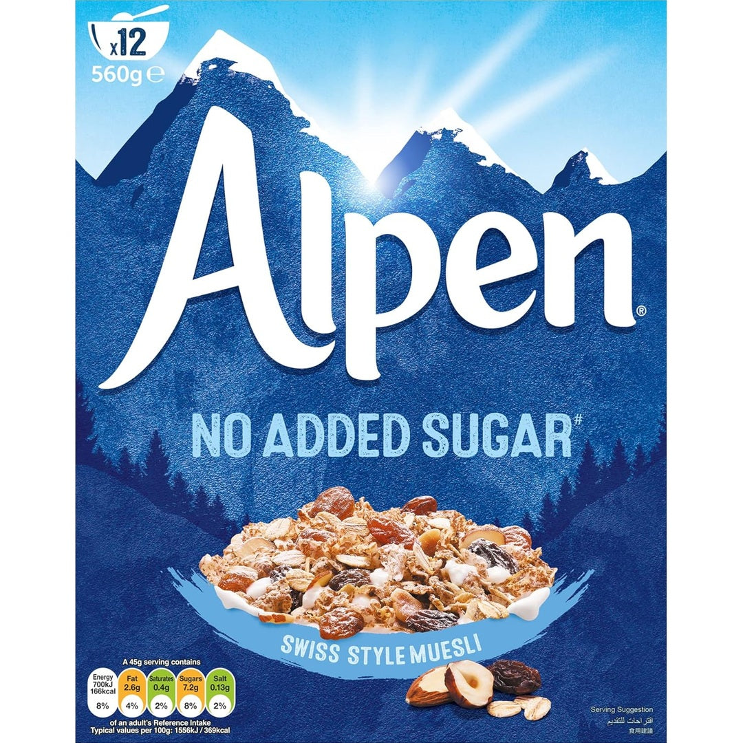 Alpen Weetabix Swiss Style Muesli With No Added Sugar, 560G - Pack of 1