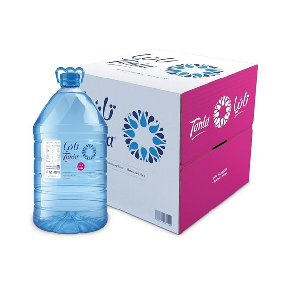 Tania Bottle Drink Water, 4 X 5 Ltr, Clear