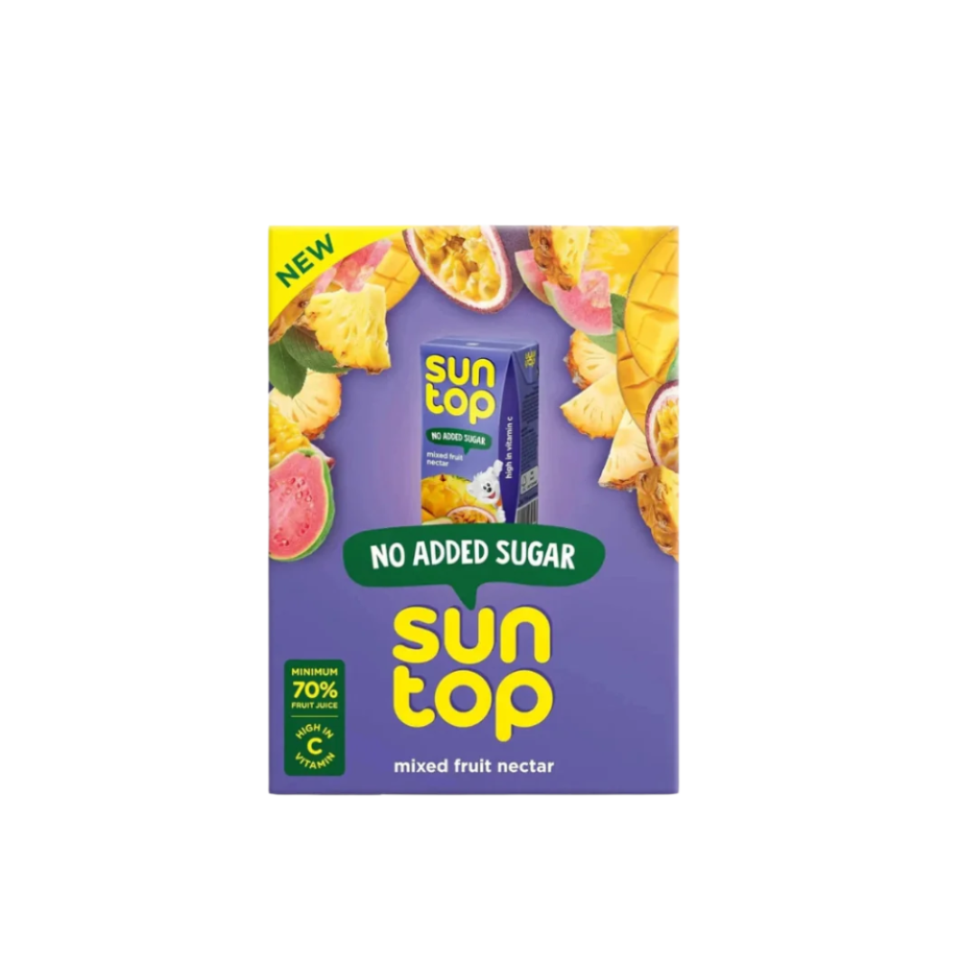 Suntop Mixed Fruits No Added Sugar, Neautral, 18 x 125 ml