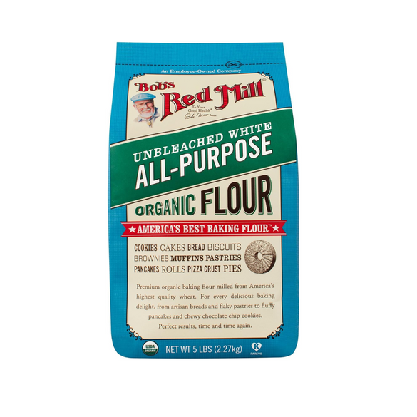 Bob's Red Mill Organic Unbleached White All purpose Flour, 5 LBs