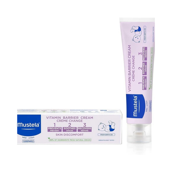 Mustela 1 2 3 Vitamin Barrier Cream, 50ml