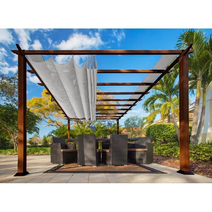 Paragon Outdoor Florence Pergola 11×11, Canadian Cedar / Cocoa