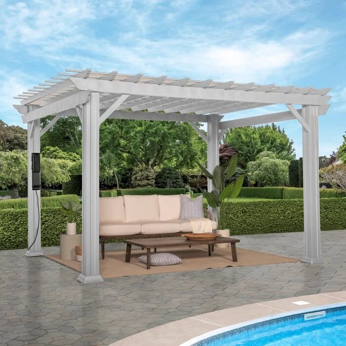 Backyard Discovery 16 ft. x 12 ft. Steel Traditional Pergola