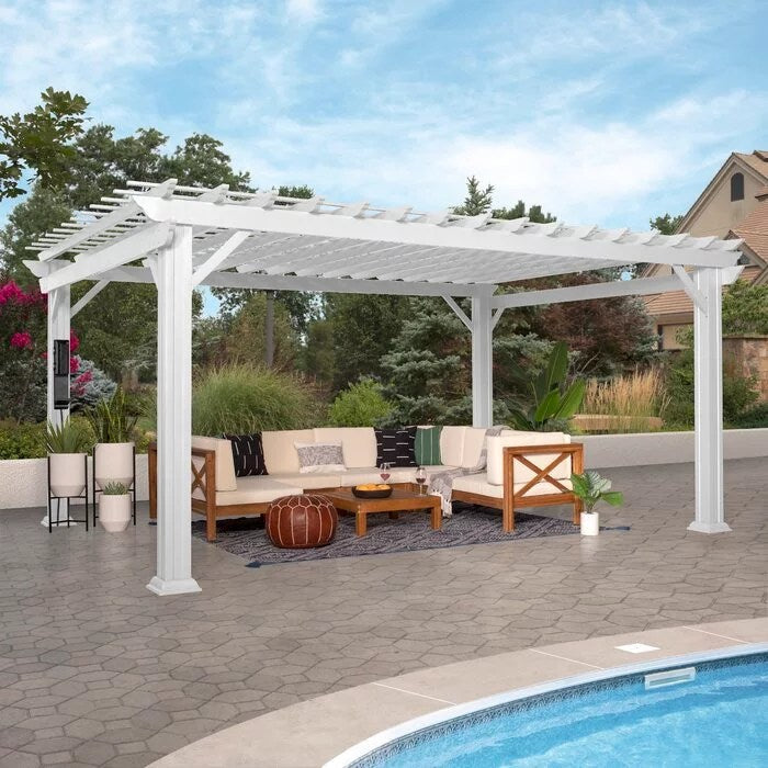 Backyard Discovery 16 ft. x 12 ft. Steel Traditional Pergola