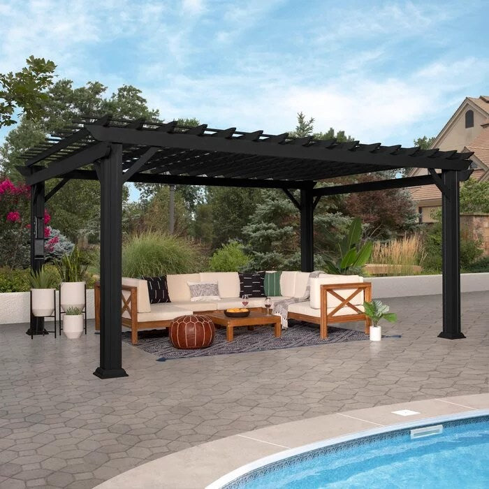 Backyard Discovery 16 ft. x 12 ft. Steel Traditional Pergola