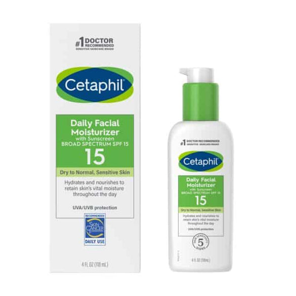 CETAPHIL DAILY FACIAL MOISTURIZER WITH SUNSCREEN 15 SPF | 4 OUNCE