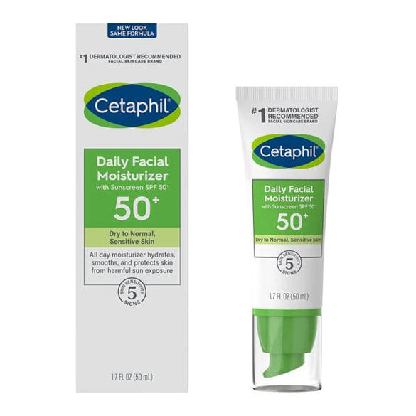 Cetaphil Daily Facial Moisturizer with Sunscreen 50 SPF | 1.7 Ounce