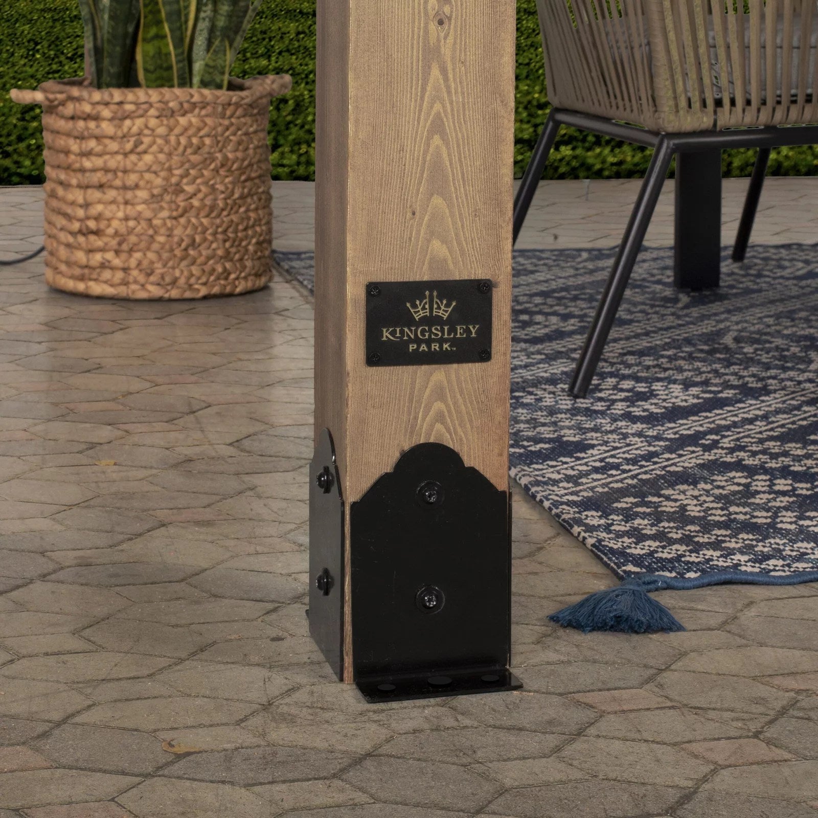 14×10 Fairhaven Pergola Rustic Finish