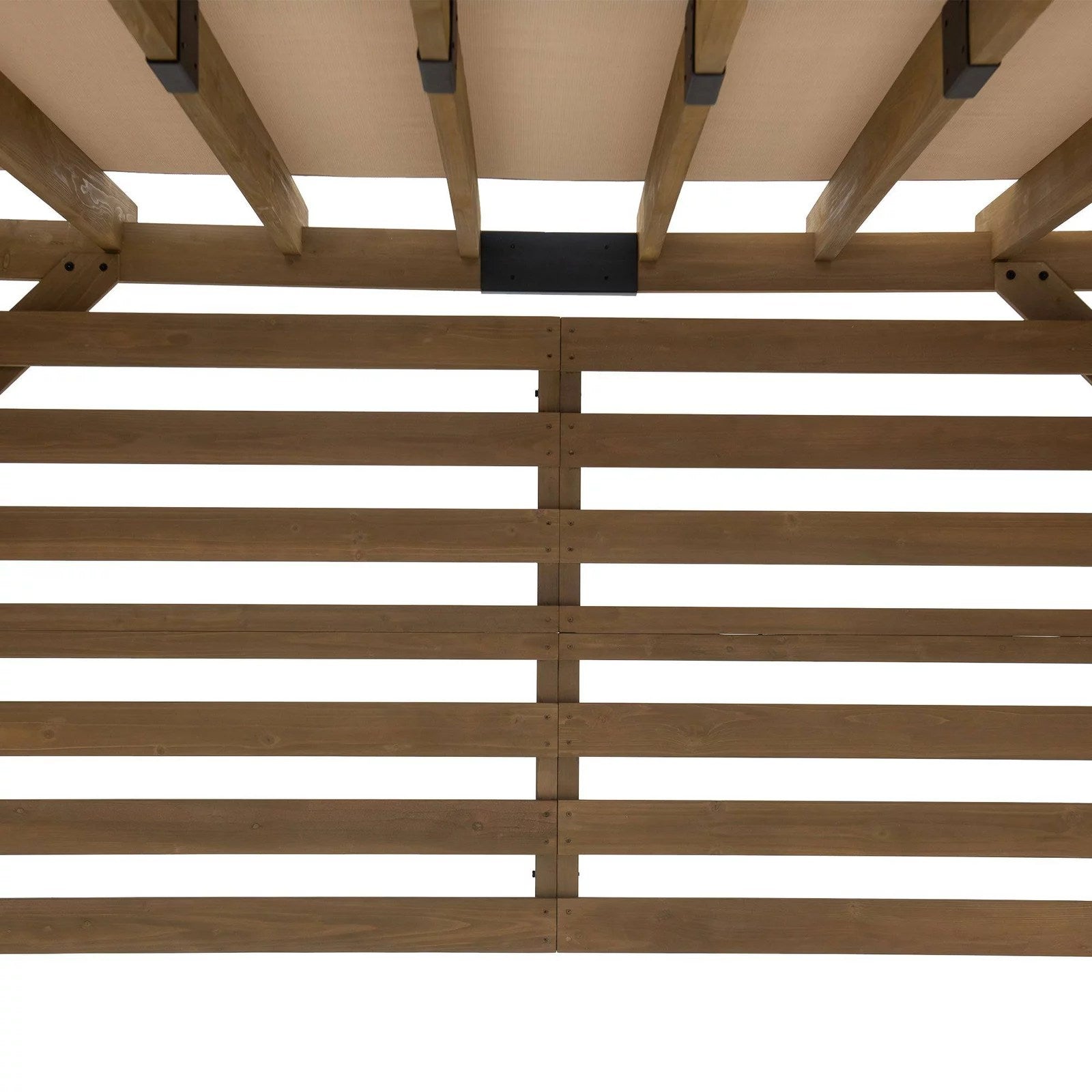 SummerCove 11 ft. x 10 ft. Tan Cedar Frame Wood Pergola with Adjustable Canopy