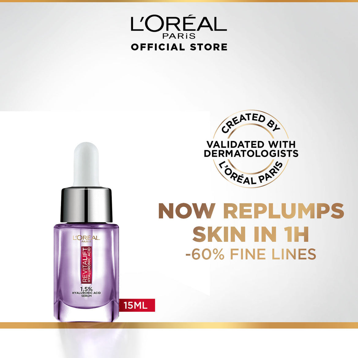 LOreal Paris - Revitalift 1.5% Hyaluronic Acid Face Serum 15 ML