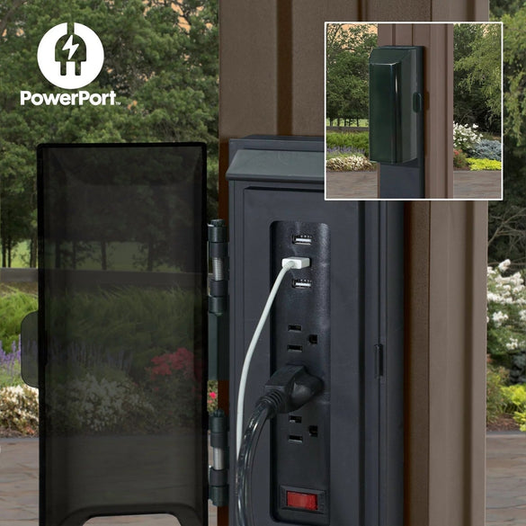 12 x 10 Ashford Traditional Steel Pergola With Sail Shade Soft Canopy