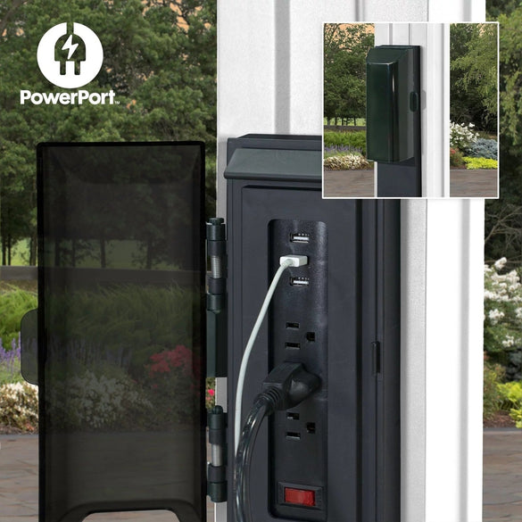 12×10 Hawthorne Traditional Steel Pergola With Sail Shade Soft Canopy