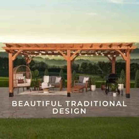 20x12 beaumont pergola – brown