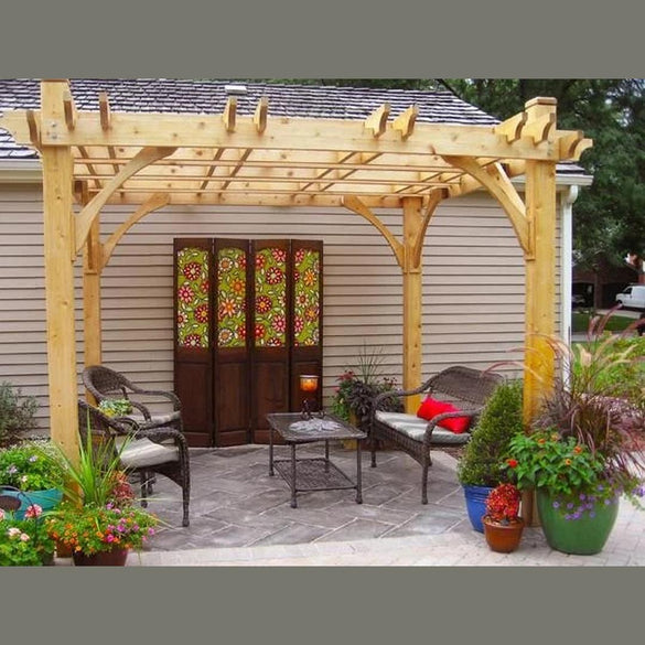 Breeze 10′ x 10′ Cedar Wood Pergola – Outdoor Living Today