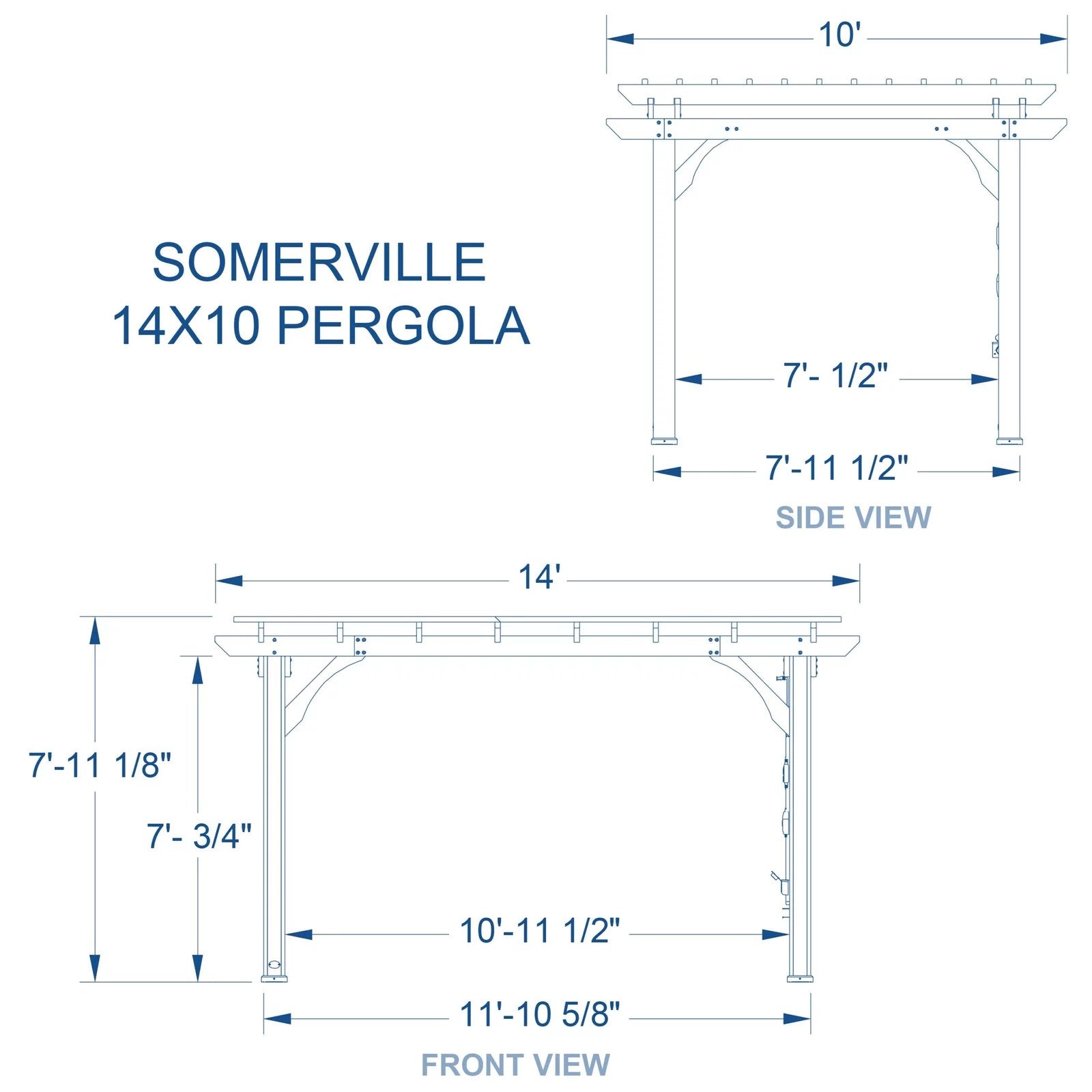 14×10 Somerville Pergola