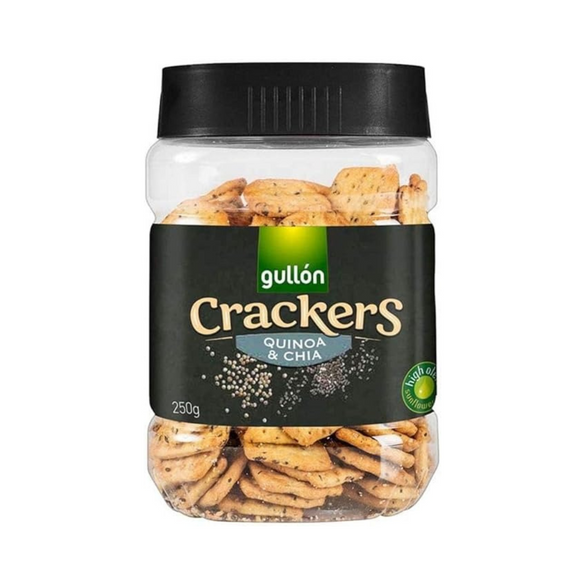 GULLÓN Mini Bites Crackers Quinoa & Chia 250g - Delicious, Crispy & Baked to Perfection