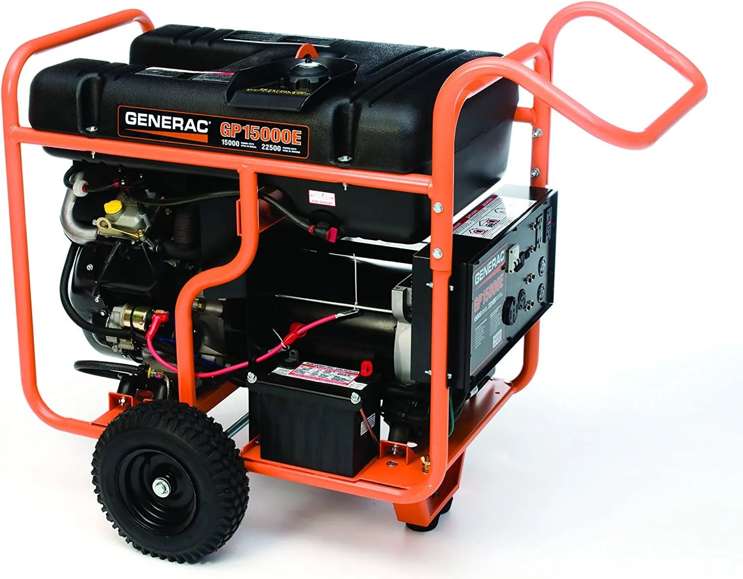 Generac 5734 GP15000E 15000-Watt Electric Start Gas-Powered Portable Generator