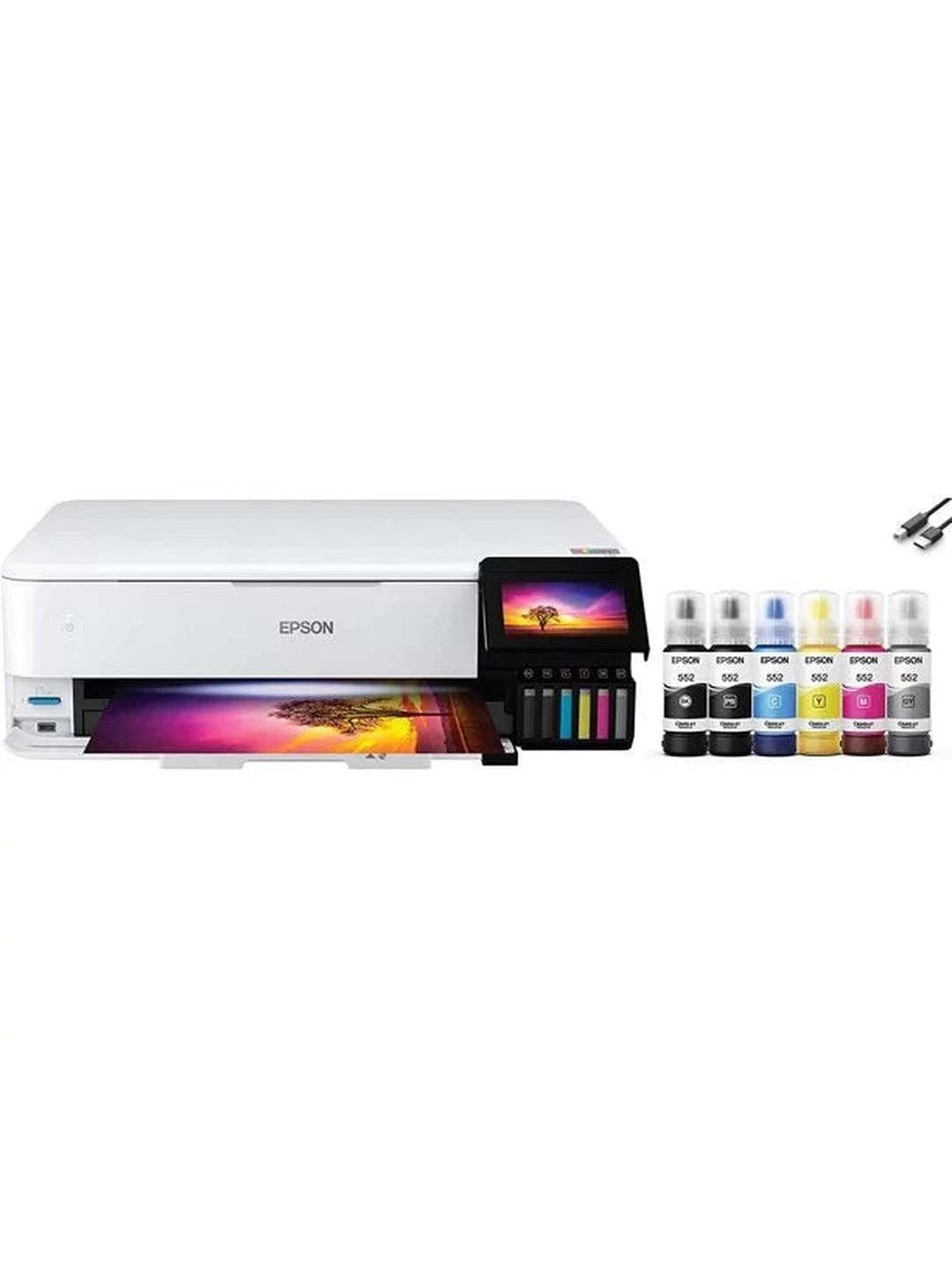 Epson EcoTank Photo ET-8550 Wireless Wide-Format Color All-in-One Supertank Printer