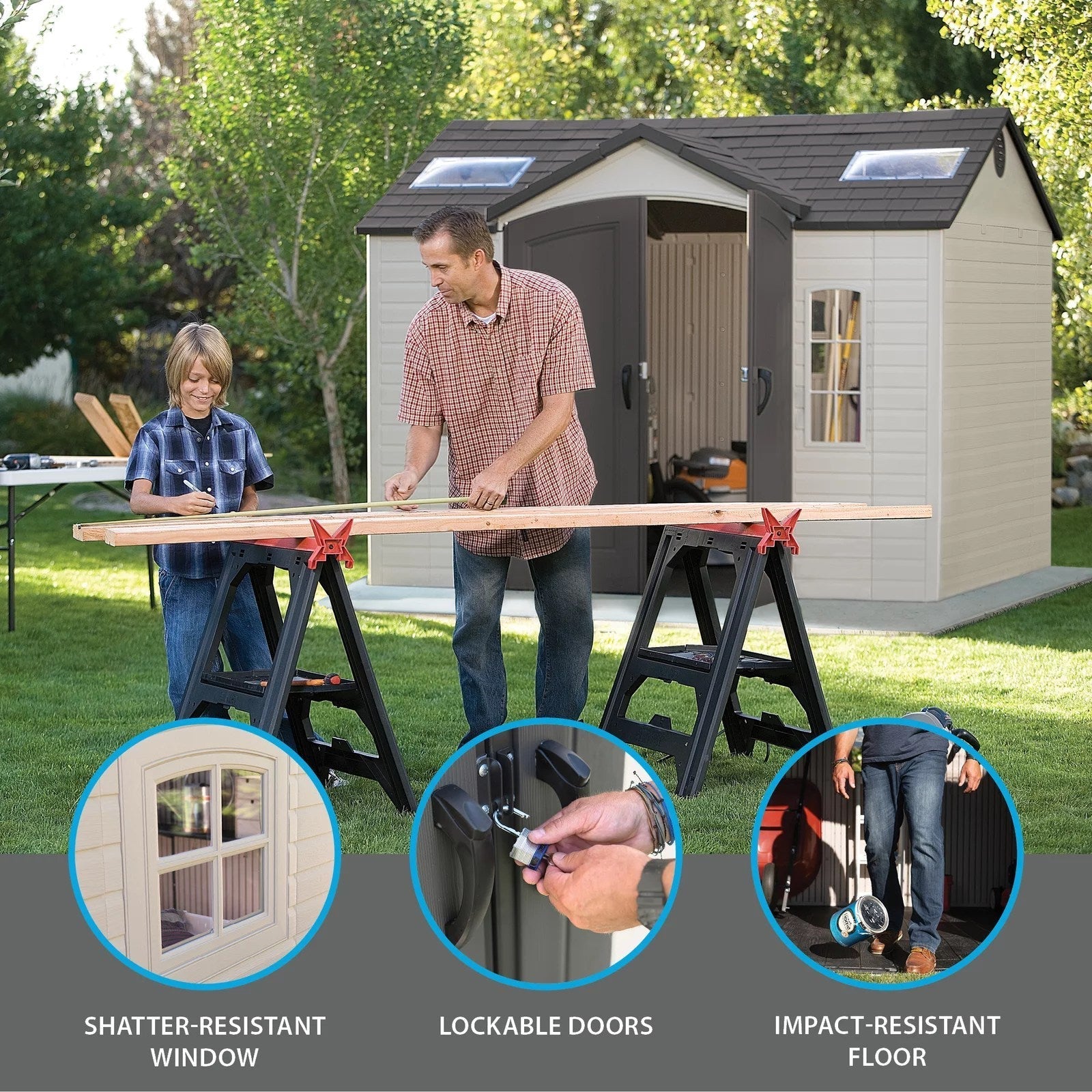 LIFETIME 10 FT. X 8 FT. OUTDOOR STORAGE SHED INSTALLATION INCLUDED