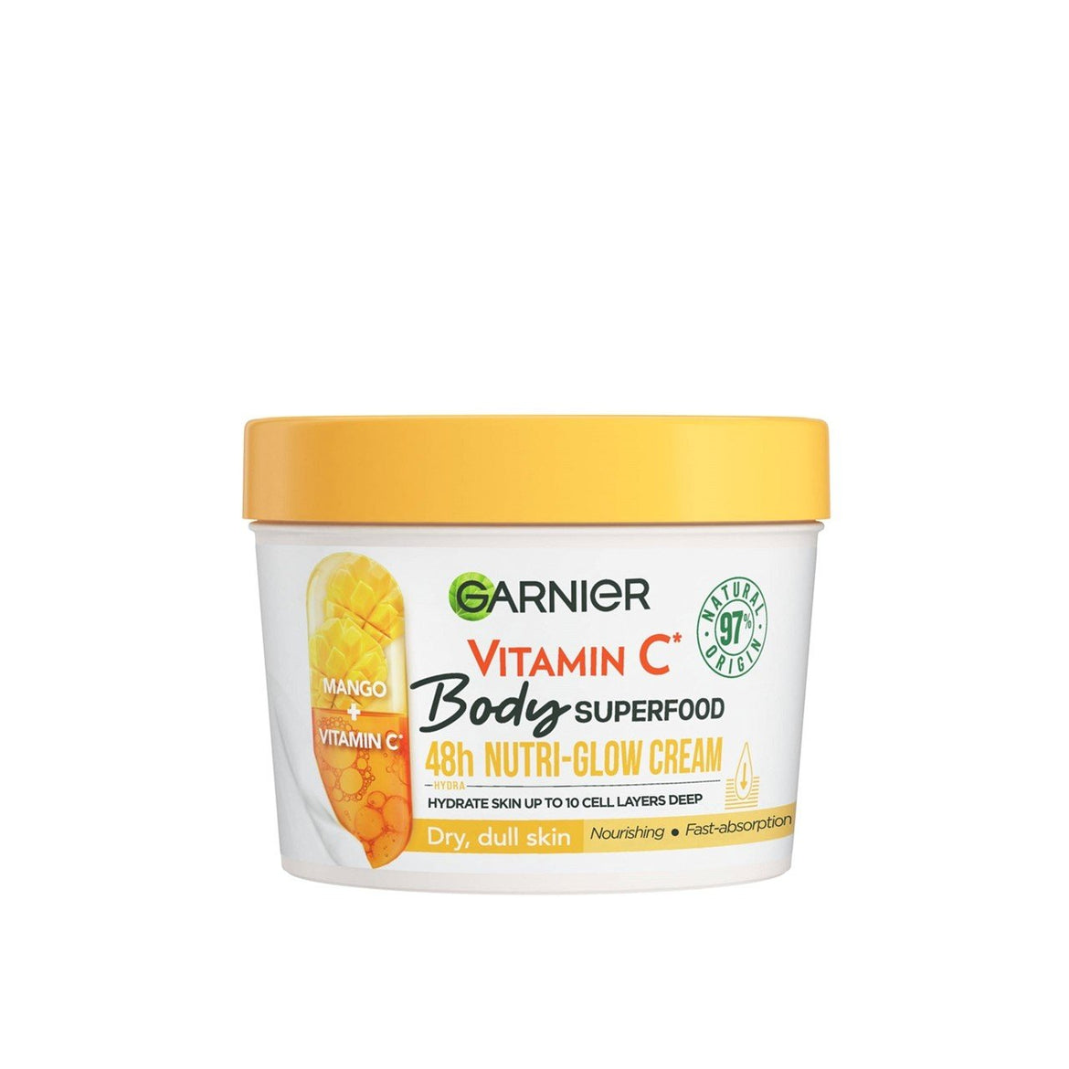 Garnier Body Superfood 48H Nutri-Glow Cream Mango + Vitamin C 380ml