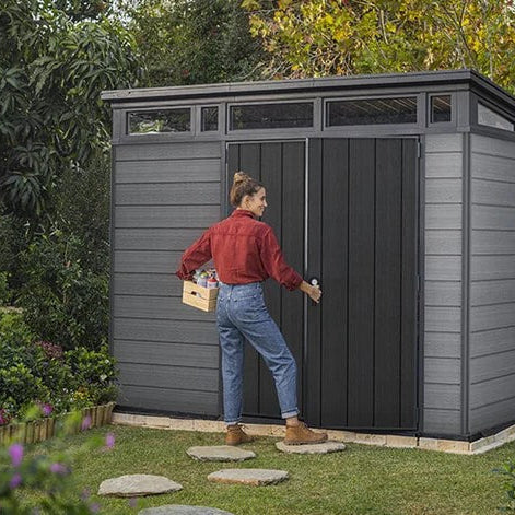 Keter Cortina 9×7 Storage Shed – Graphite