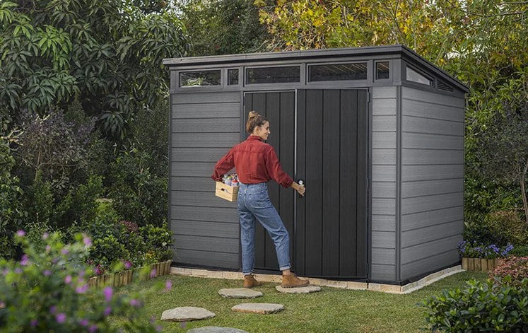 Keter Cortina 9×7 Storage Shed – Graphite