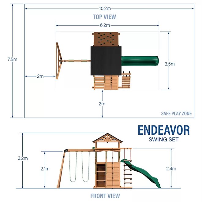 Backyard Discovery Endeavor Cedar Swing Set