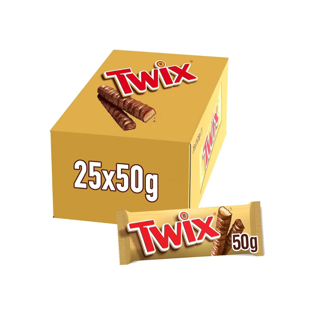 Twix Twin Chocolate Bar, 50 gx25 pcs
