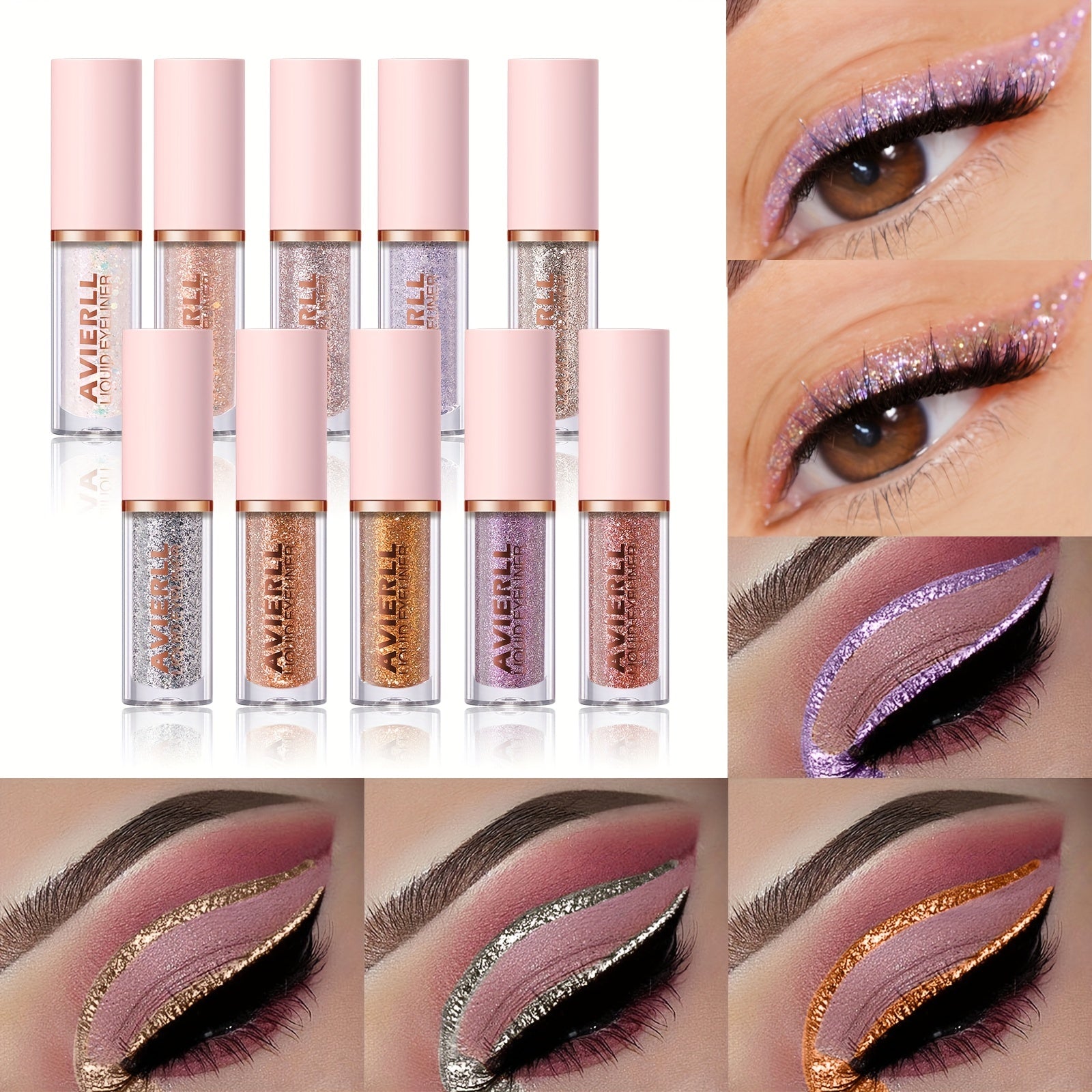 Vibrant Waterproof Glitter Eyeliner  LongLasting Festival Shimmer