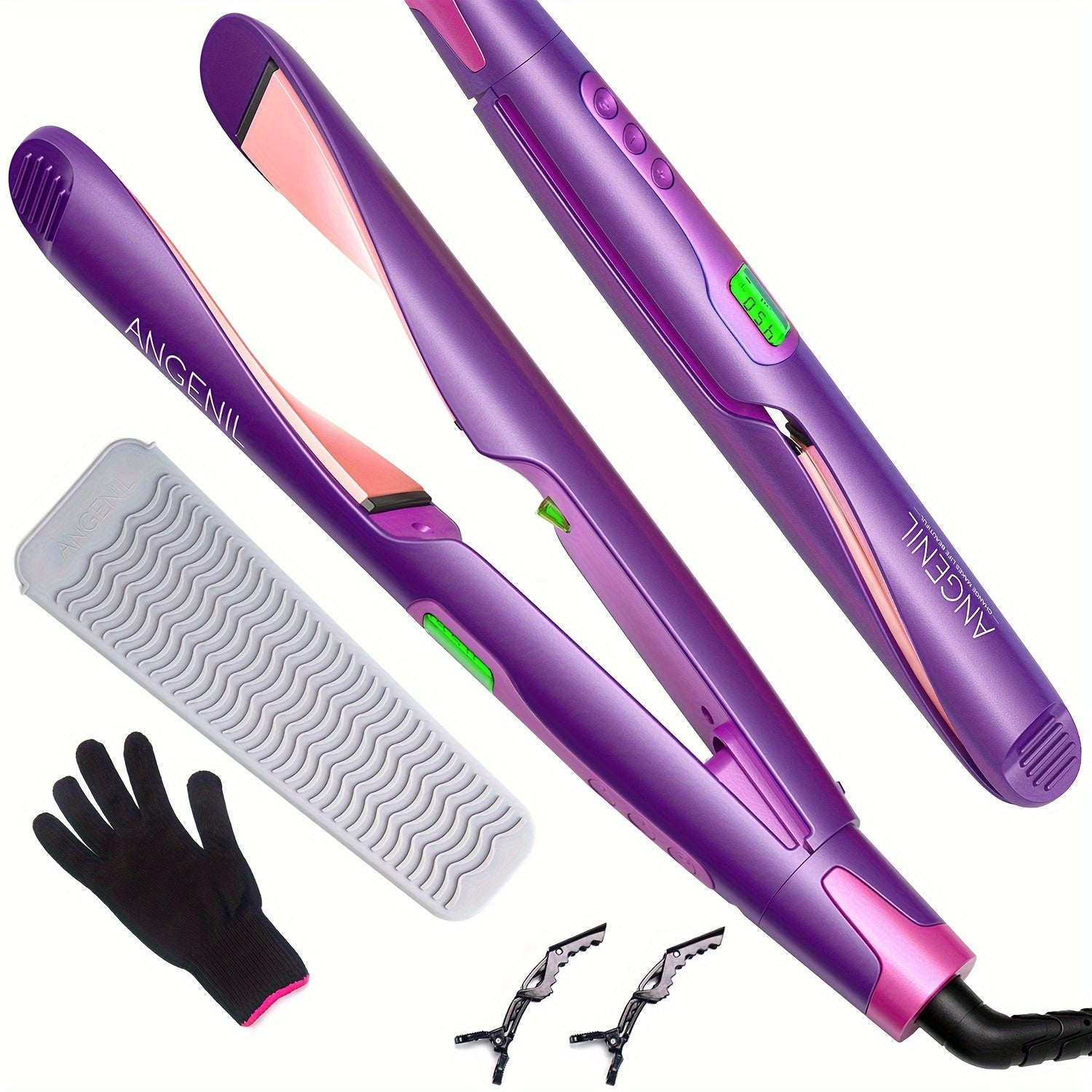 Hair Straightener  Curler with Digital Display