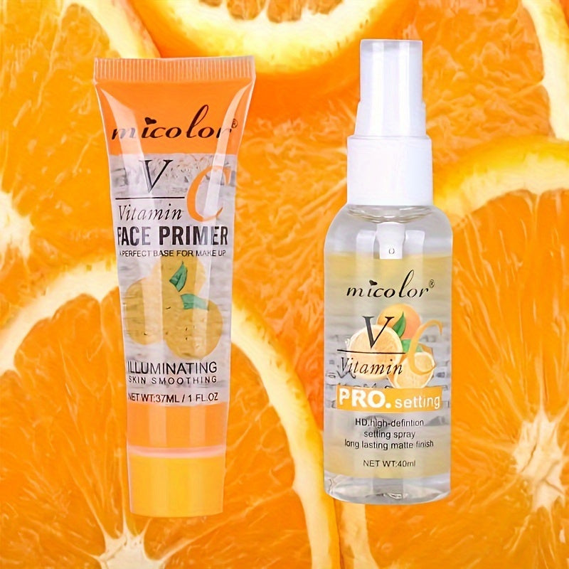 Vitamin C Face Primer  Setting Spray Duo  Illuminating  LongLasting