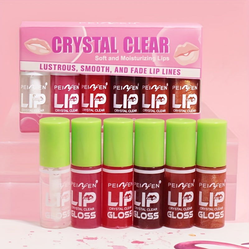 Lustrous Lip Gloss Set 6 Smooth FadeResistant Shades