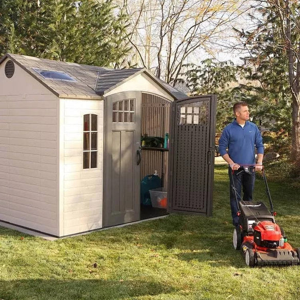 Lifetime 10ft x 8ft Outdoor Storage Shed with Carriage Doors